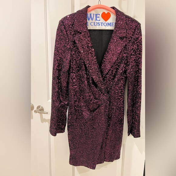 Zara Sequin Blazer Dress - Picture 3 of 6